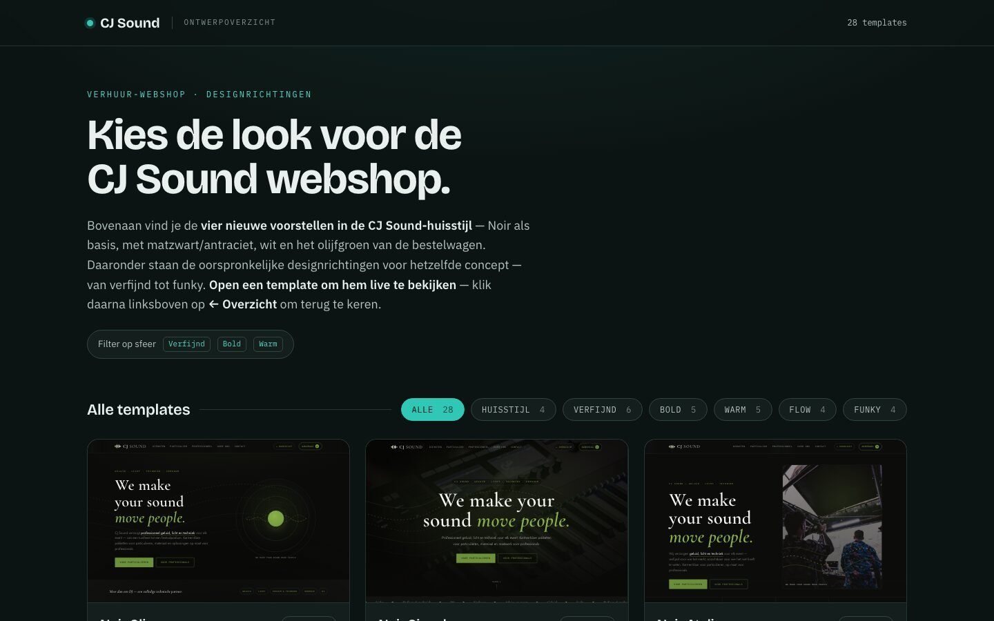 The design showcase for CJ Sound