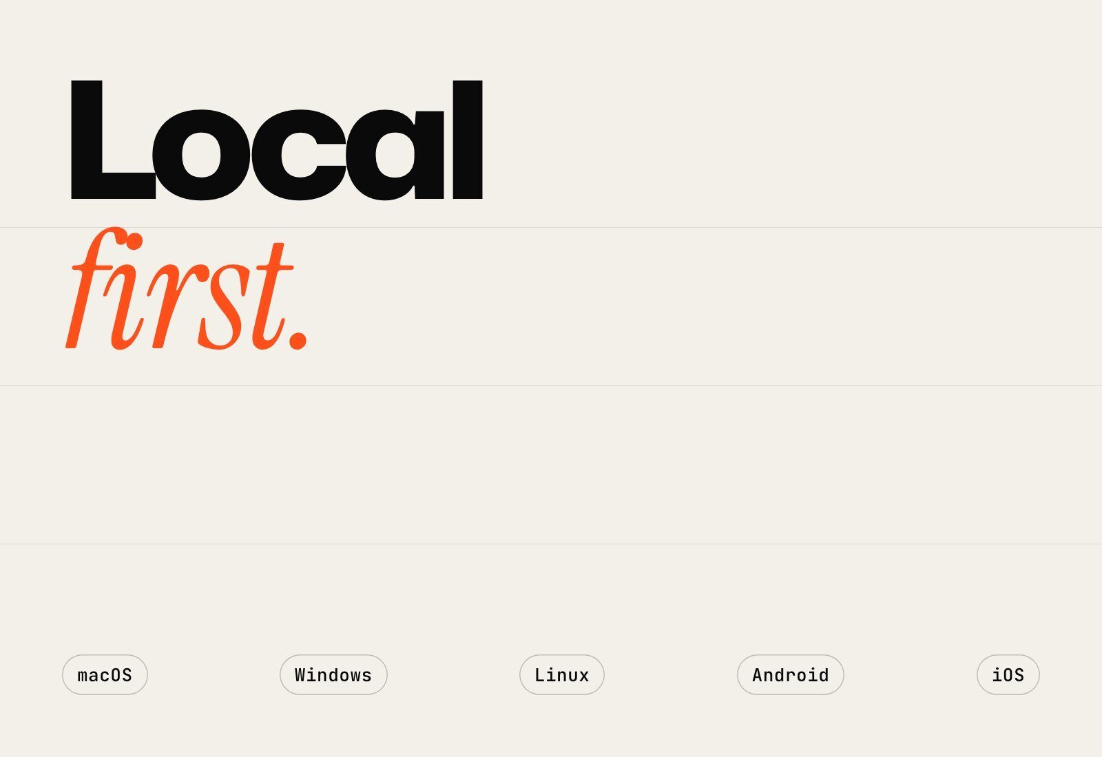 Cashsense: local first on macOS, Windows, Linux, Android and iOS