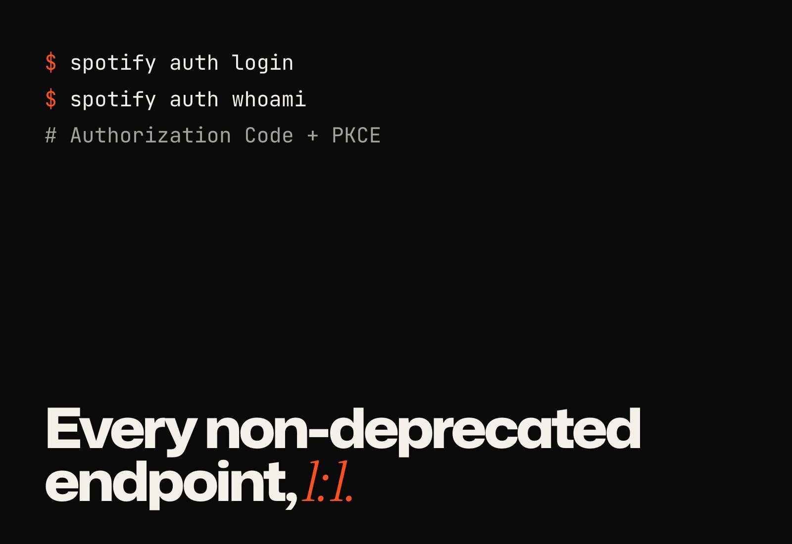 spotify-web-cli in a terminal, every non-deprecated endpoint 1:1