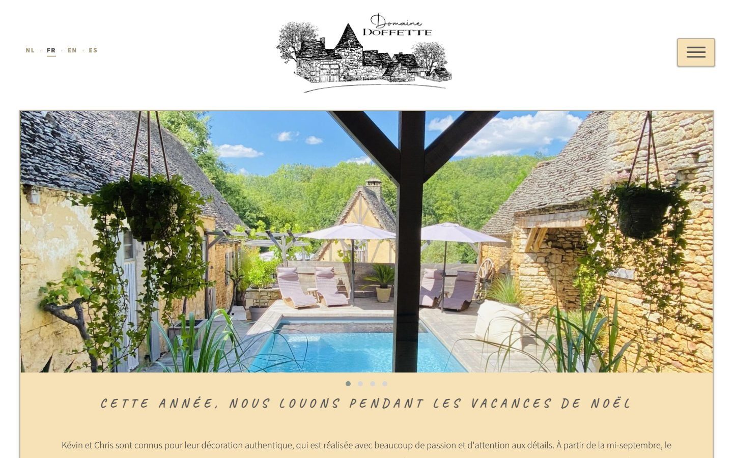 The Domaine d'Offette home page